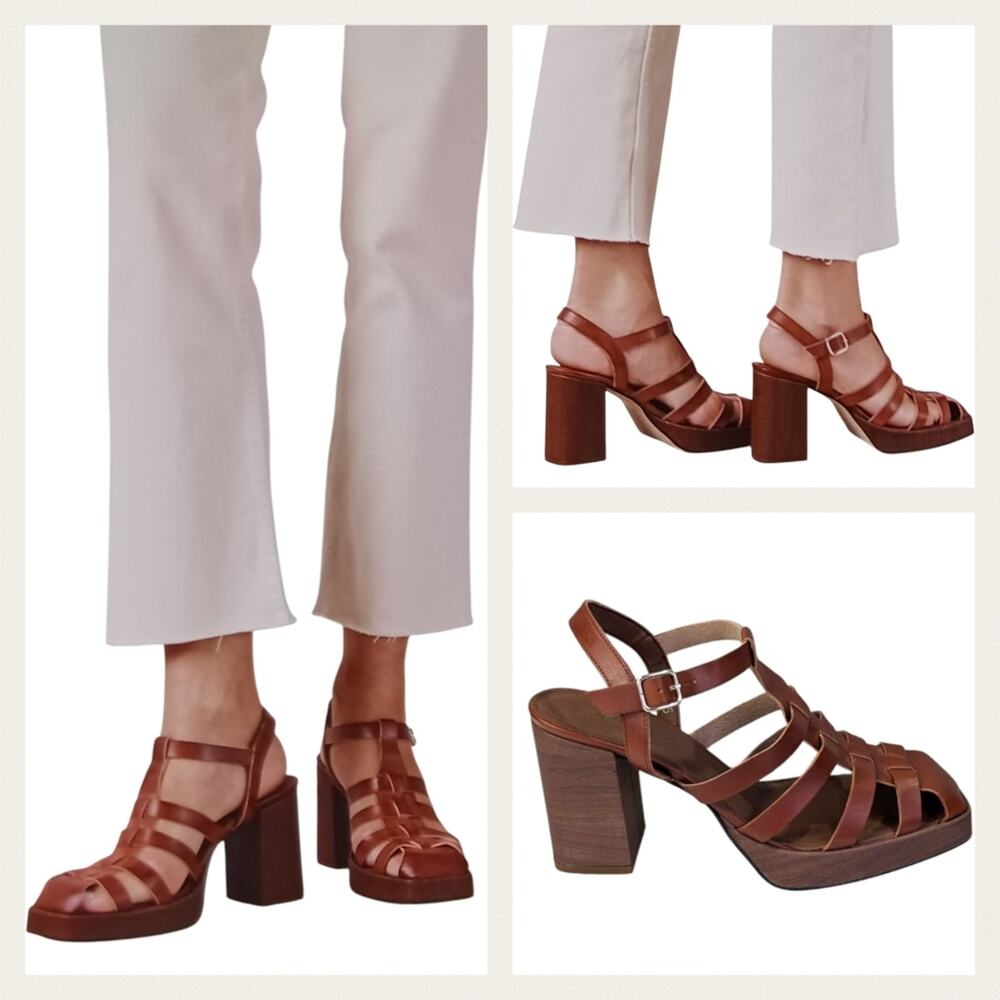 SVEGAN Aloha Vegan Leather Sandals EUC $175 Size 40 US 9       S3499